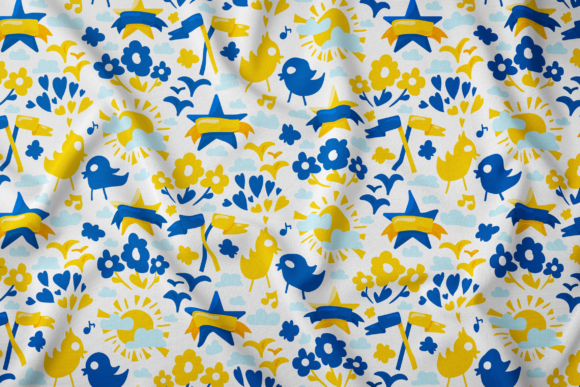 Cartoon Ukrainian Seamless Pattern Graphics & Patterns
