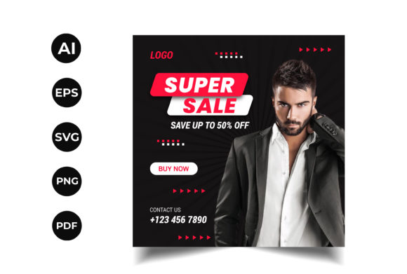 Fashion Sale Social Media Post Graphics