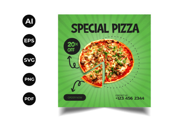 Food Social Media Post: Graphics and Web Templates