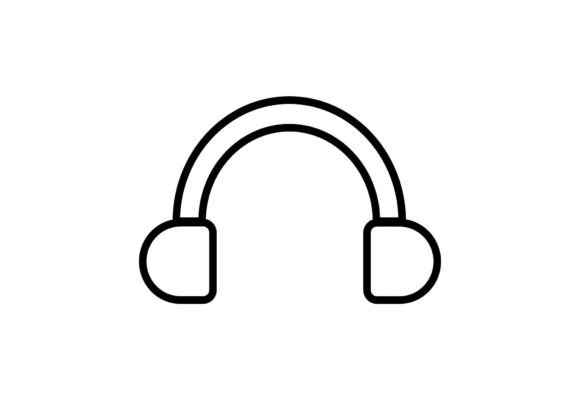 Headphone Clipart Symbol: Minimalist Icons & Graphics