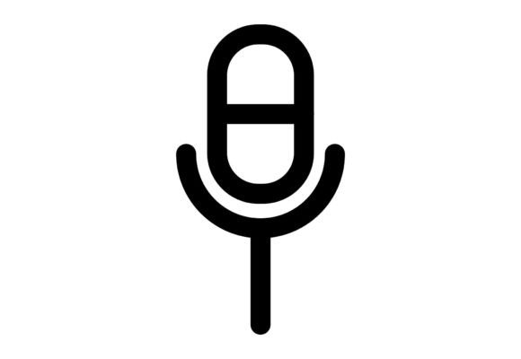 Microphone Silhouette Symbol Sign: Clean Icons & Graphics for Real Projects