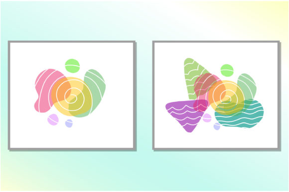 Modern Simple Abstract Nature Art: Graphics for Print Templates