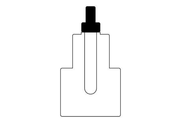 Pipette Flask Clipart Icon: Minimalist Graphics for Modern Icons