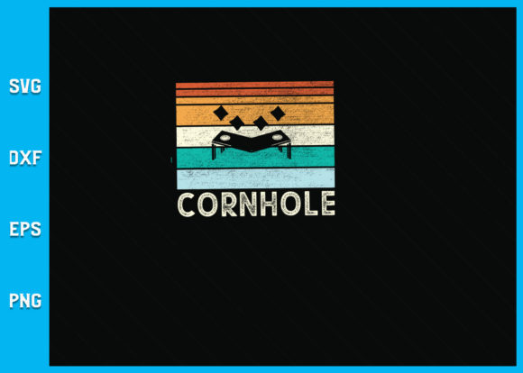 Vintage Cornhole Retro Bean Bag SVG for Crafts