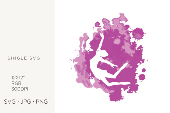 Watercolor Plash Ballet Ballerina Graphics & Icons